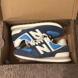 Blue 574 new balance shoes